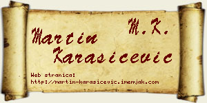 Martin Karašićević vizit kartica